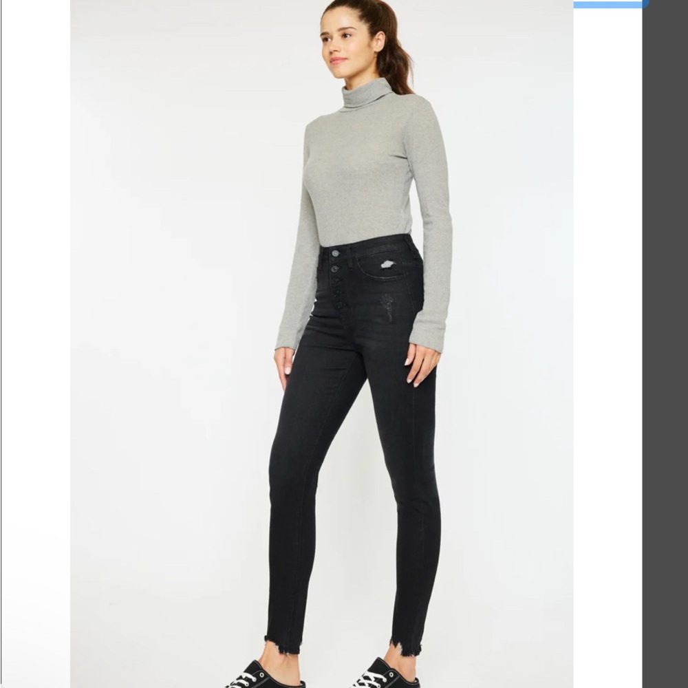 Pre-loved KanCan Graison Women's Dark Gray Skinny Jeans | Size 9/28